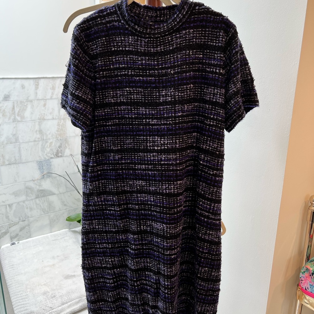 Kate Spade Boucle Shift in dark purple; light purple and black size L